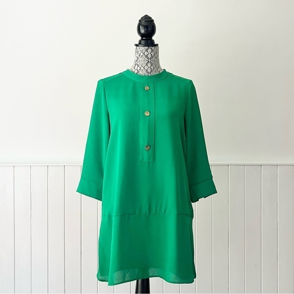 Zara Round Neck 3/4 Sleeve Shift Dress Size S